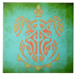 Mango en Limoen Polynesiaanse schildpad Tegeltje