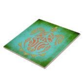 Mango en Limoen Polynesiaanse schildpad Tegeltje (Zijkant)