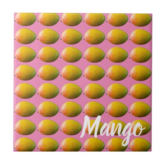 Mango Fruit Pattern for Vegetarian and Vegan Tegeltje (Voorkant)