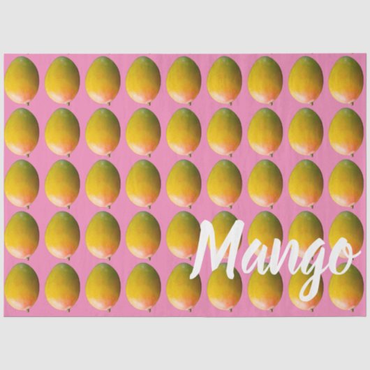 Mango Fruit Pattern for Vegetarian and Vegan Tissuepapier (Voorkant)