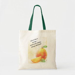 Mango Fruit Quote Canvas tas – Vers & Inspirerend