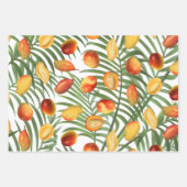  Mango & Groen Zomer Fruitpatroon Inpakpapier Vel (Voorkant 2)
