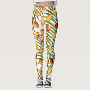 Mango & Groen Zomer Fruitpatroon Leggings
