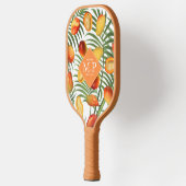 Mango & groen Zomerfruit Monogram Pickleball Paddle (Links)