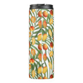  Mango & groen Zomerfruit Monogram Thermosbeker (Achterkant)