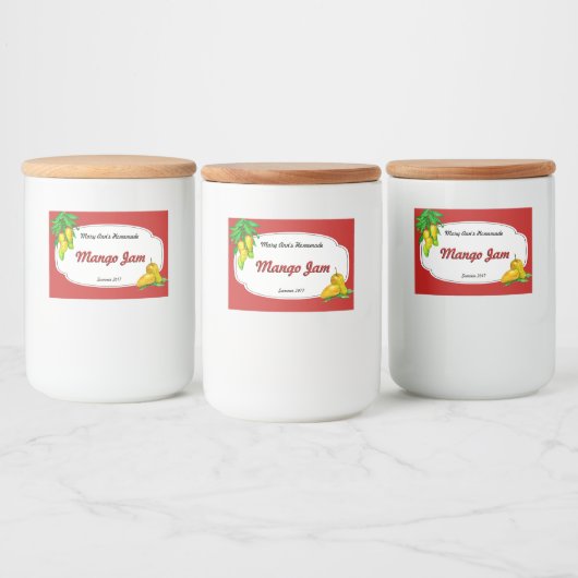 Mango Jam Canning Voedselcontainer Etiket (Flessen)