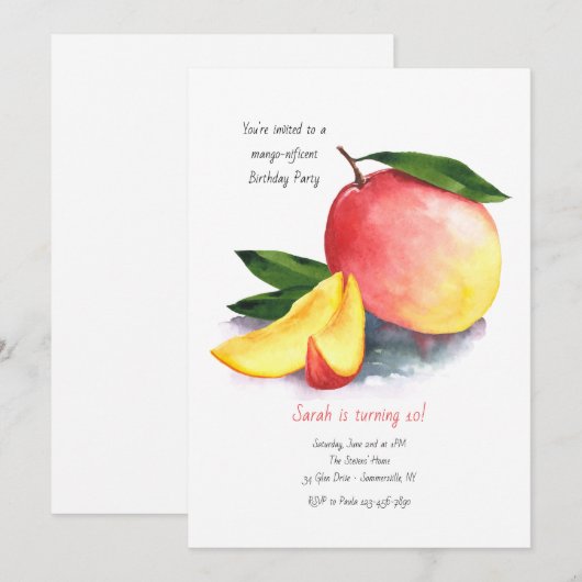 Mango Kaart (Voorkant / Achterkant)