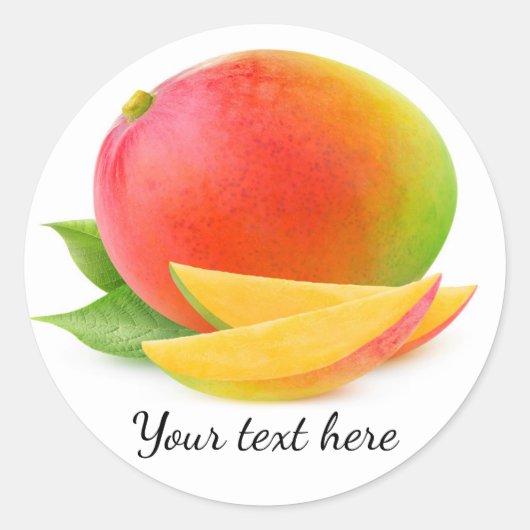 Mango knippen ronde sticker (Voorkant)