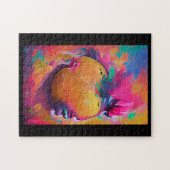 Mango levendige kleurrijke abstracte grafische kun legpuzzel (Horizontaal)