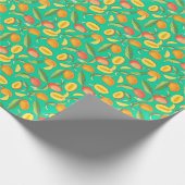 Mango Medley: Tropisch fruitpatroon Cadeaupapier (Hoek)