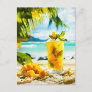 Mango Mint Cocktail – Tropische Vibes Feestdagenkaart