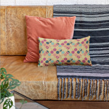 Mango/Mint Green Dotted Decorative Sierkussen