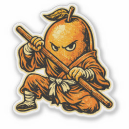 Mango Monk — Funny Tropical Fruit Shaolin Warrior  Sticker