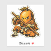 Mango Monk — Funny Tropical Fruit Shaolin Warrior  Sticker (Vel)