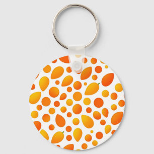 Mango Patroon Levendige Tropische Vruchten Sleutelhanger