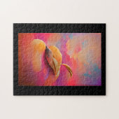 Mango-perzikschil abstracte digitale kunst legpuzzel (Horizontaal)