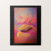 Mango-perzikschil abstracte digitale kunst legpuzzel (Verticaal)