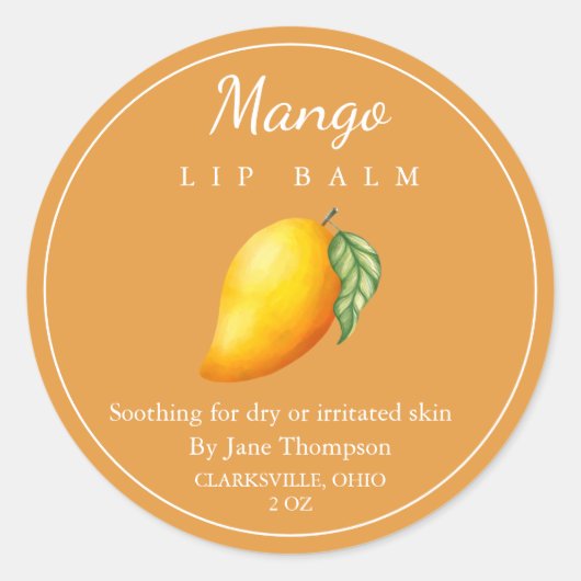 Mango Salve / balsem Label (Voorkant)
