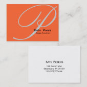 Mango Scripted Elegant Visitekaartjes (Voorkant / Achterkant)