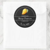 Mango simple fait maison Conserve Étiquette noir (Sac)