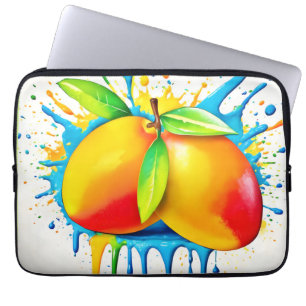 Mango Splash van kleur Laptop Sleeve