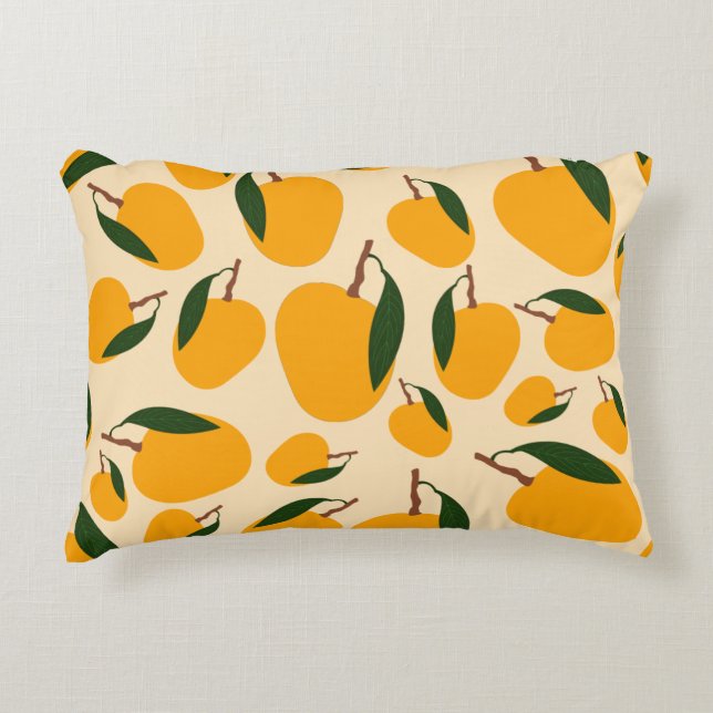 Mango Summer Fruit Pattern Accent Kussen (Voorkant)