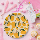 Mango Summer Fruit Pattern Papieren Bordje (Feest)