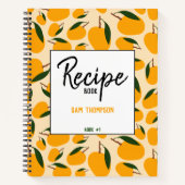 Mango Summer Fruit Pattern Recipe Blank Cookbook Notitieboek (Voorkant)