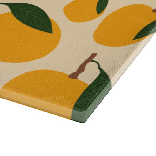 Mango Summer Fruit Pattern Snijplank (Hoek)