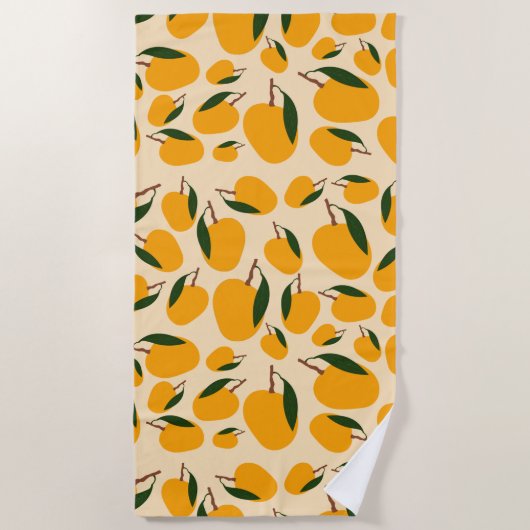 Mango Summer Fruit Pattern Strandlaken (Voorkant)