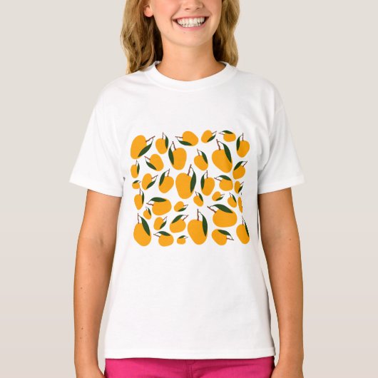 Mango Summer Fruit Pattern T-shirt (Voorkant)