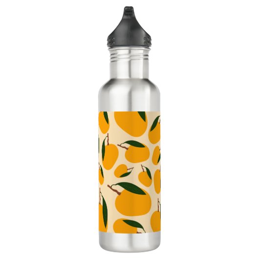 Mango Summer Fruit Pattern Waterfles (Rechts)