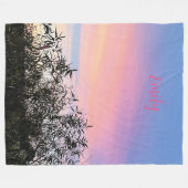 Mango Sunset Sky Blauw Roze Deken (Voorkant (Horizontaal))