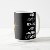 MANGO teamnaam bewerkbare tekst sinaasappel Koffiemok (Voorkant rechts)