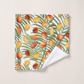 Mango vintage et verdure Motif de fruits d'été (Gant de toilette)