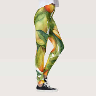 Mango Vruchten en Bladeren  Leggings
