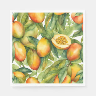 Mango Vruchten en Bladeren Servet
