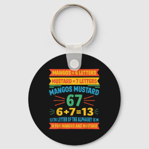 Mangos Mosterd 67 T-shirt Grappige Alfabet Code M Sleutelhanger