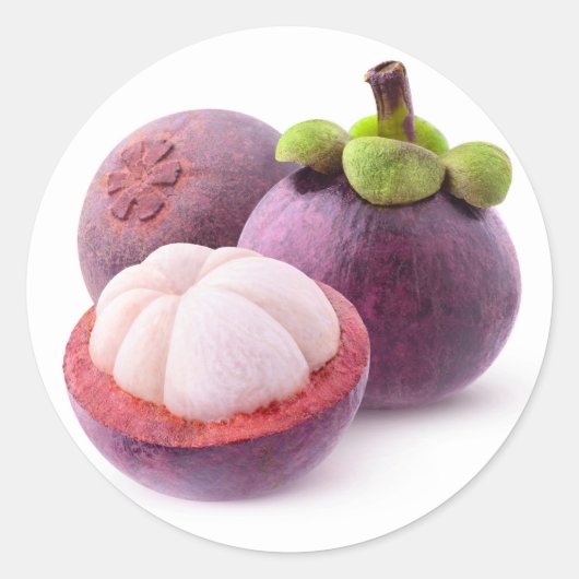 Mangosteens Ronde Sticker (Voorkant)
