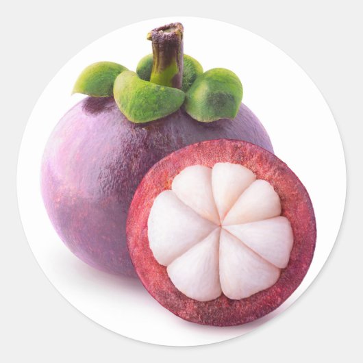 Mangosteenvruchten Ronde Sticker (Voorkant)