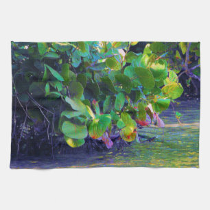 Mangrove Lagoon met Zeeen druiven Theedoek