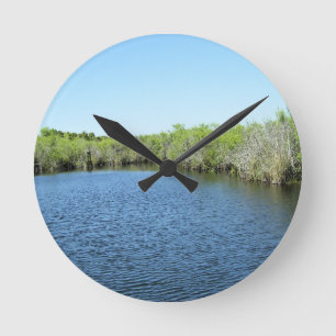 Mangrove-moeras Blauwe Waterreflecties Everglades Ronde Klok