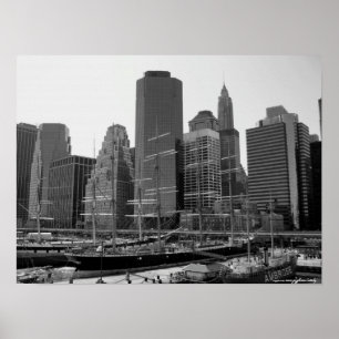 Manhattan, affiche du sud de photographie de port