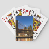 Manhattan and Brooklyn Bridge bij schemering Speelkaarten (Achterkant)