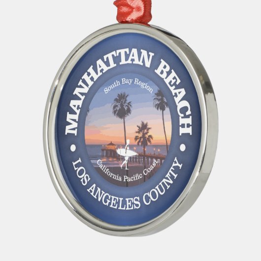 Manhattan Beach (C) Metalen Ornament (Links)