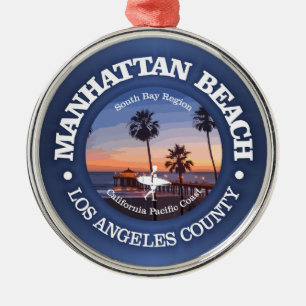 Manhattan Beach (C) Metalen Ornament