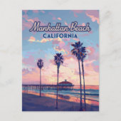 Manhattan Beach California Los Angeles Retro Briefkaart (Voorkant)