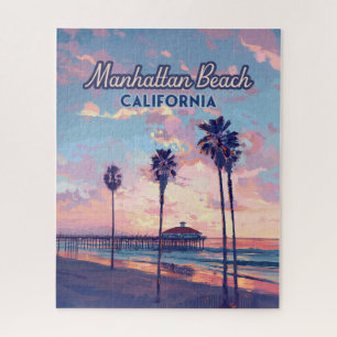 Manhattan Beach California Los Angeles Retro Legpuzzel