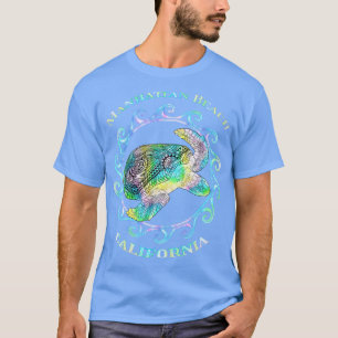 Manhattan Beach California Vacation Colorful Triba T-shirt