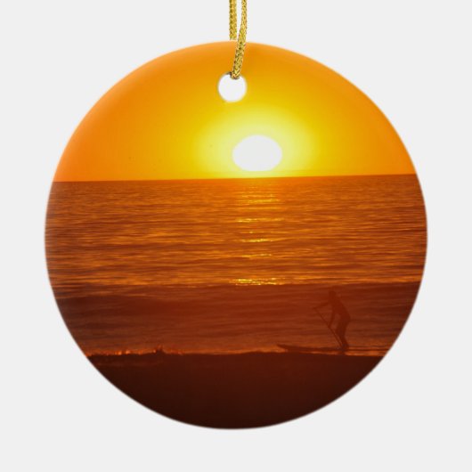 Manhattan Beach Keramisch Ornament (Voorkant)